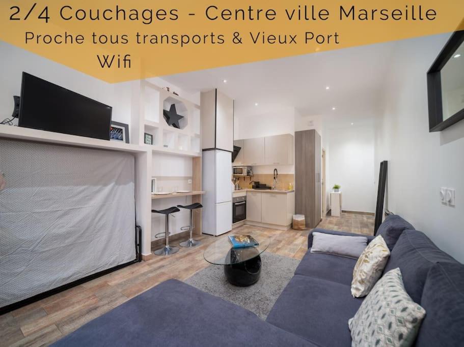 Appartement Tout Equipe 2 A 4 Couchages Au Coeur Du Vieux Port Marseille Exterior photo